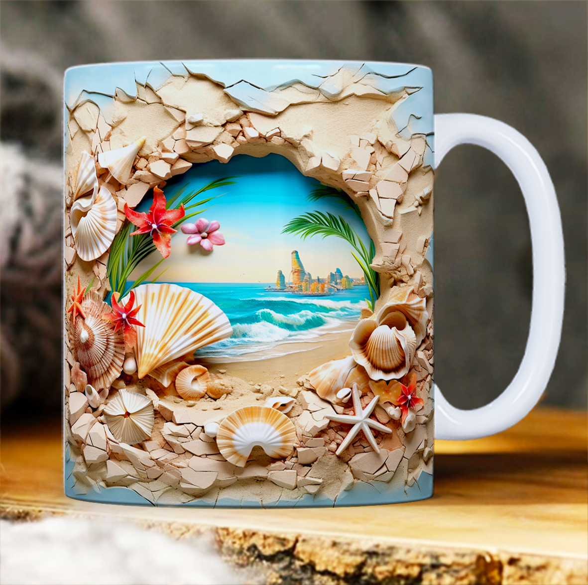 Taza de cerámica con diseño 3d personalizado (15 oz), para la oficina y el hogar, regalos novedosos para cumpleaños, Navidad, Fechas Especiales. (Copia)