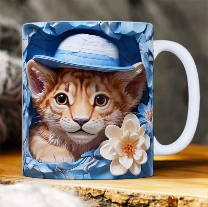 Taza de cerámica con diseño 3d personalizado (15 oz), para la oficina y el hogar, regalos novedosos para cumpleaños, Navidad, Fechas Especiales. (Copia)
